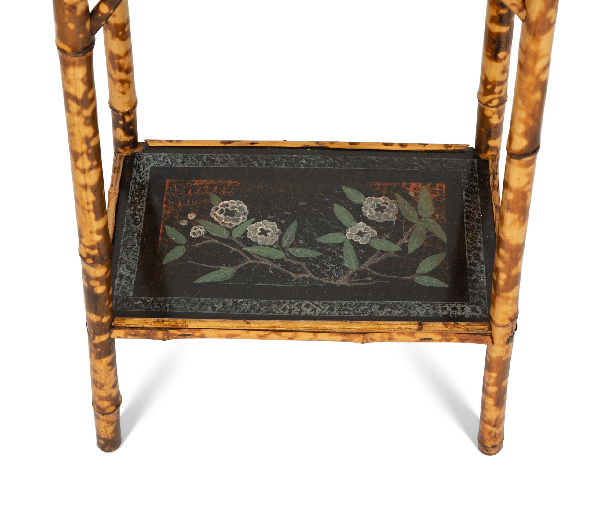 An English Lacquer and Bamboo Side Table