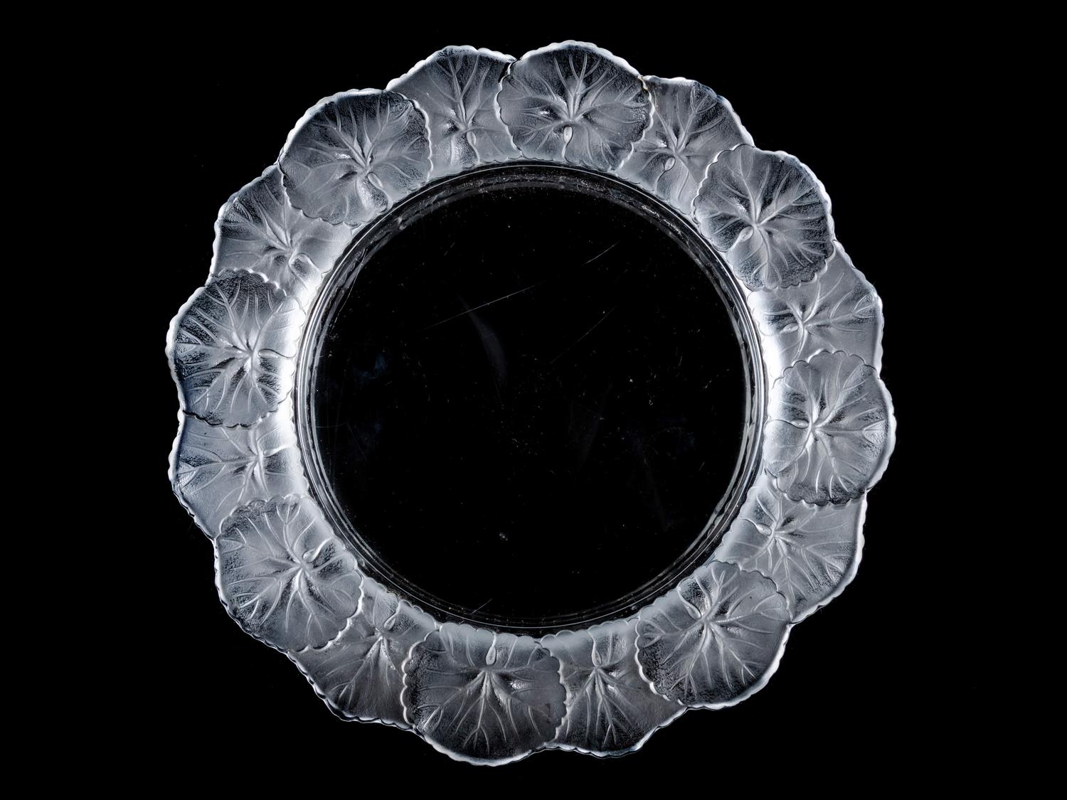 A Lalique Molded and Frosted Glass Honfleur Plate