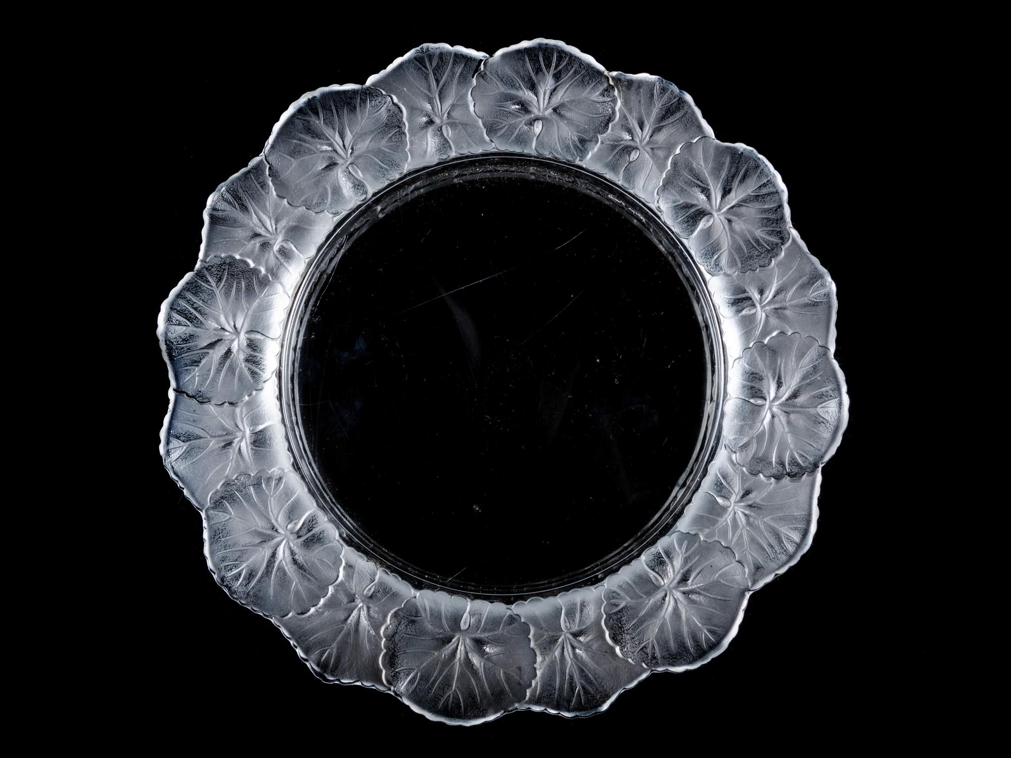 A Lalique Molded and Frosted Glass Honfleur Plate