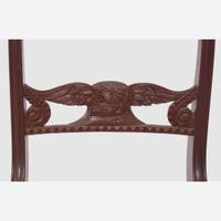 A set of five Federal carved mahogany eagle-back klismos side chairs New York, NY, circa 1820