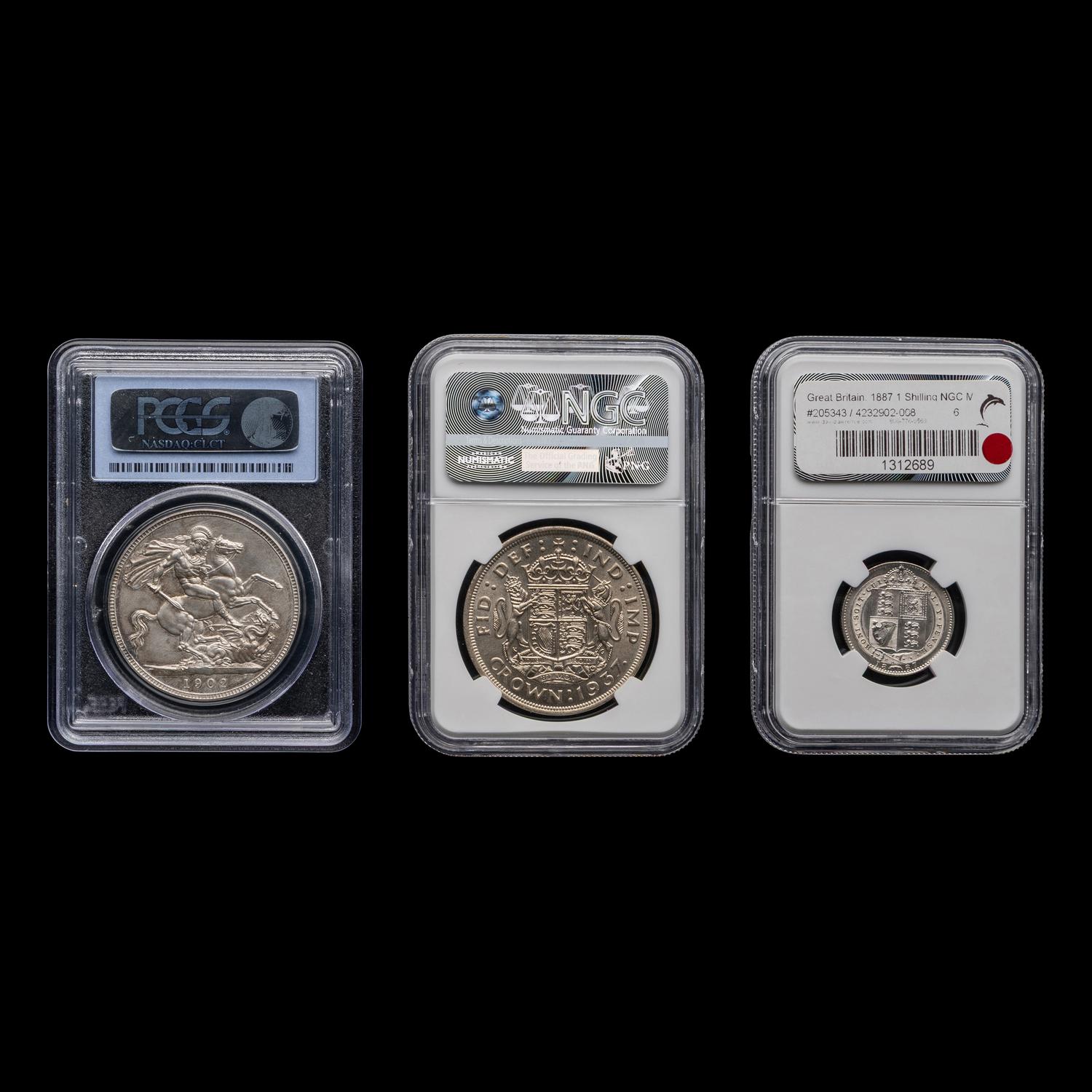 [GREAT BRITAIN] A Group of Three Graded Coins