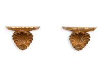 A Set of Four Italian Giltwood Wall Brackets