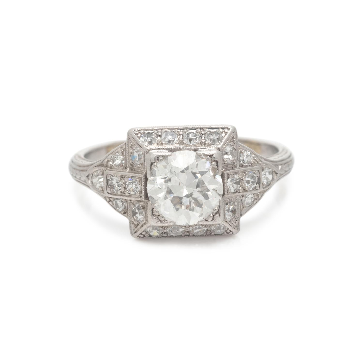 ART DECO, DIAMOND RING