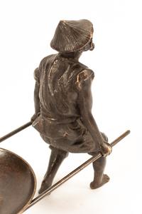 A Japanese Bronze Figural Stand