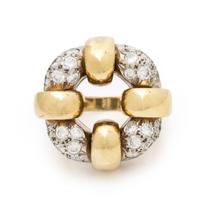 Diamond and Yellow Gold Ring