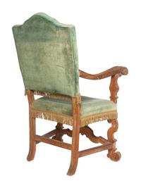 A Pair of Italian Baroque Walnut Armchairs
