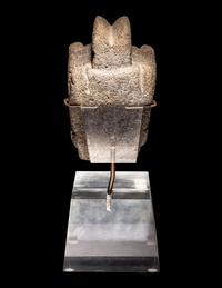 A Veracruz Stone Hacha in the Form of a Warrior