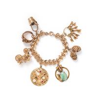 YELLOW GOLD CHARM BRACELET