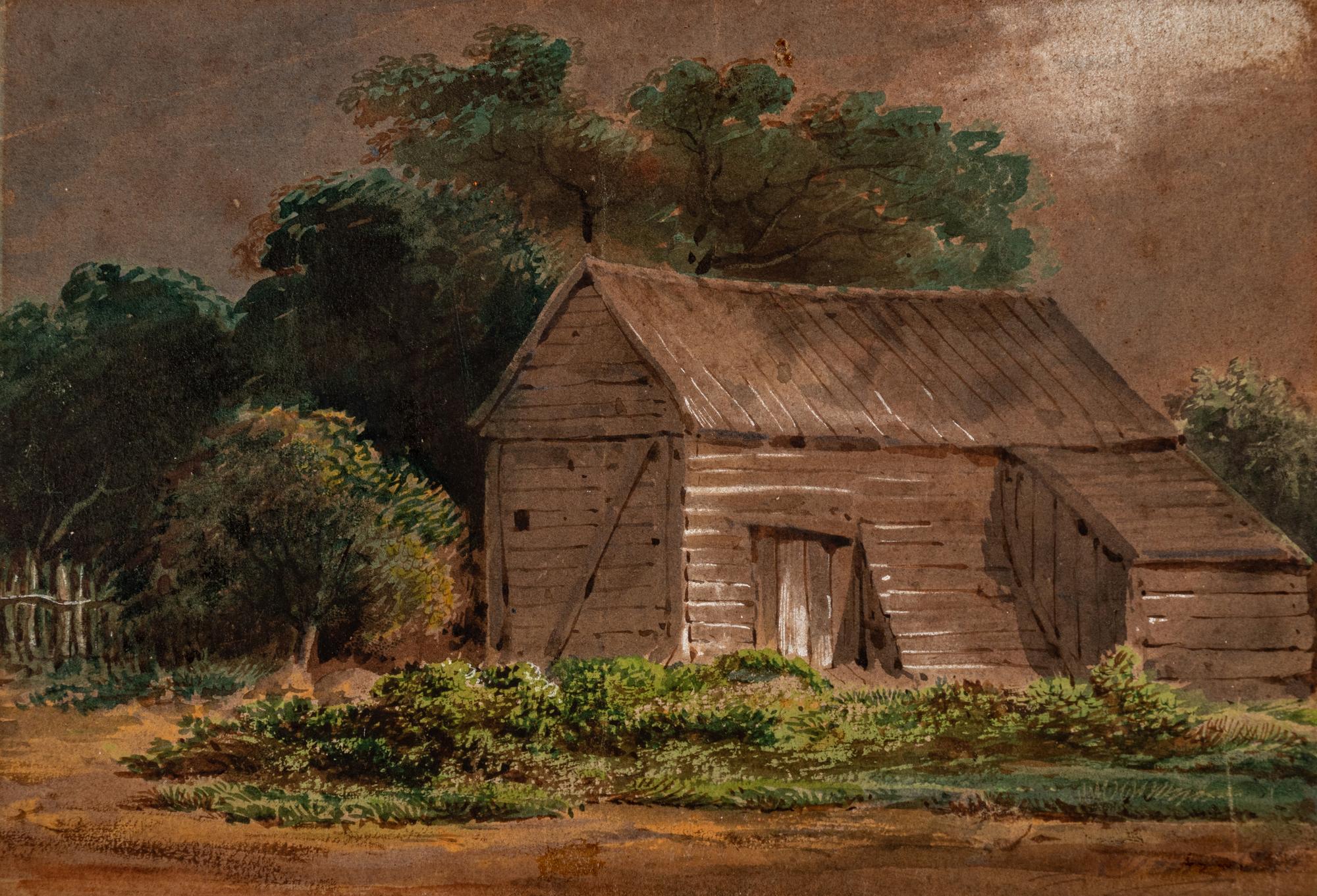 Old Barn and Trees