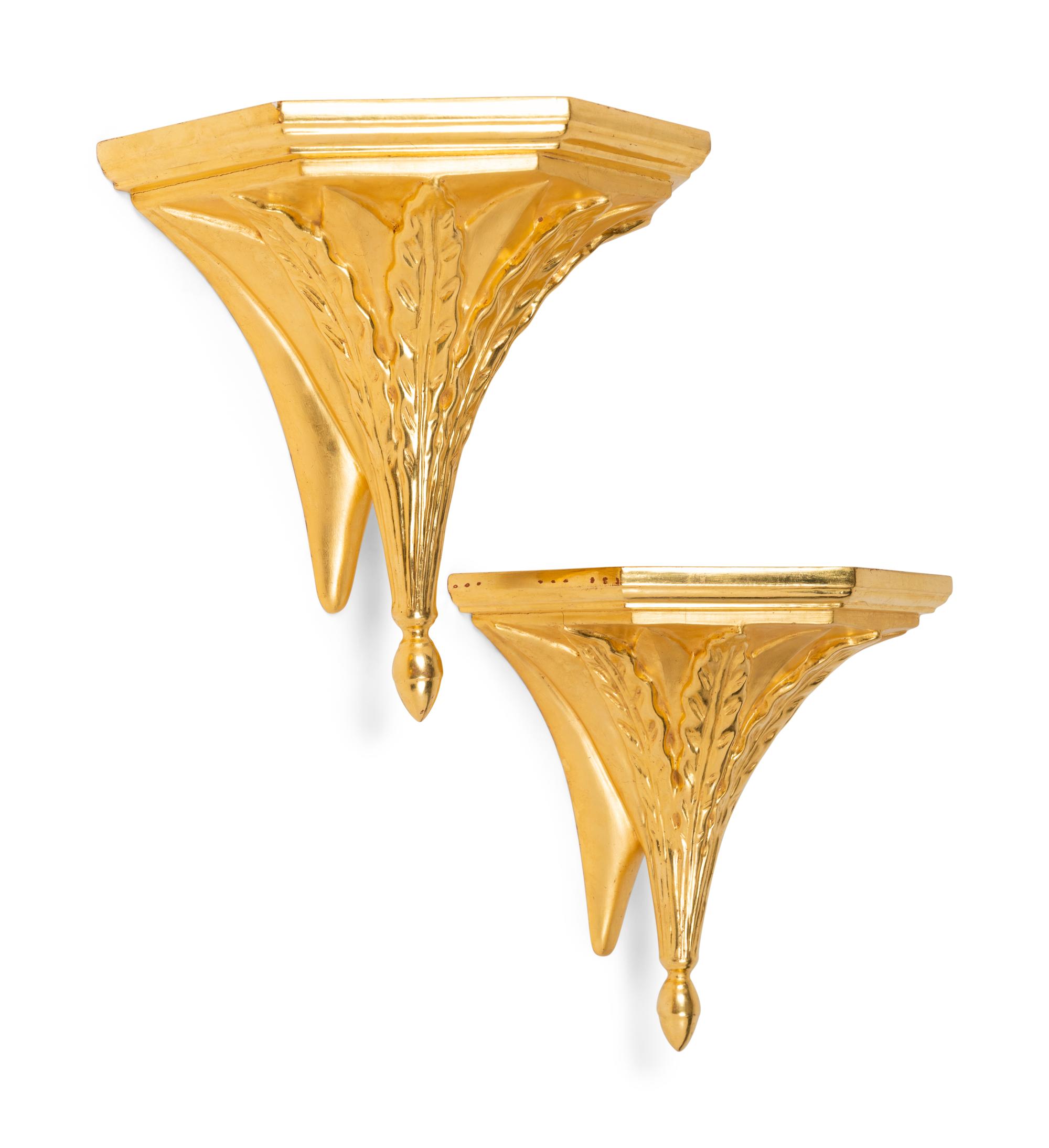 A Set of Four Italian Giltwood Brackets