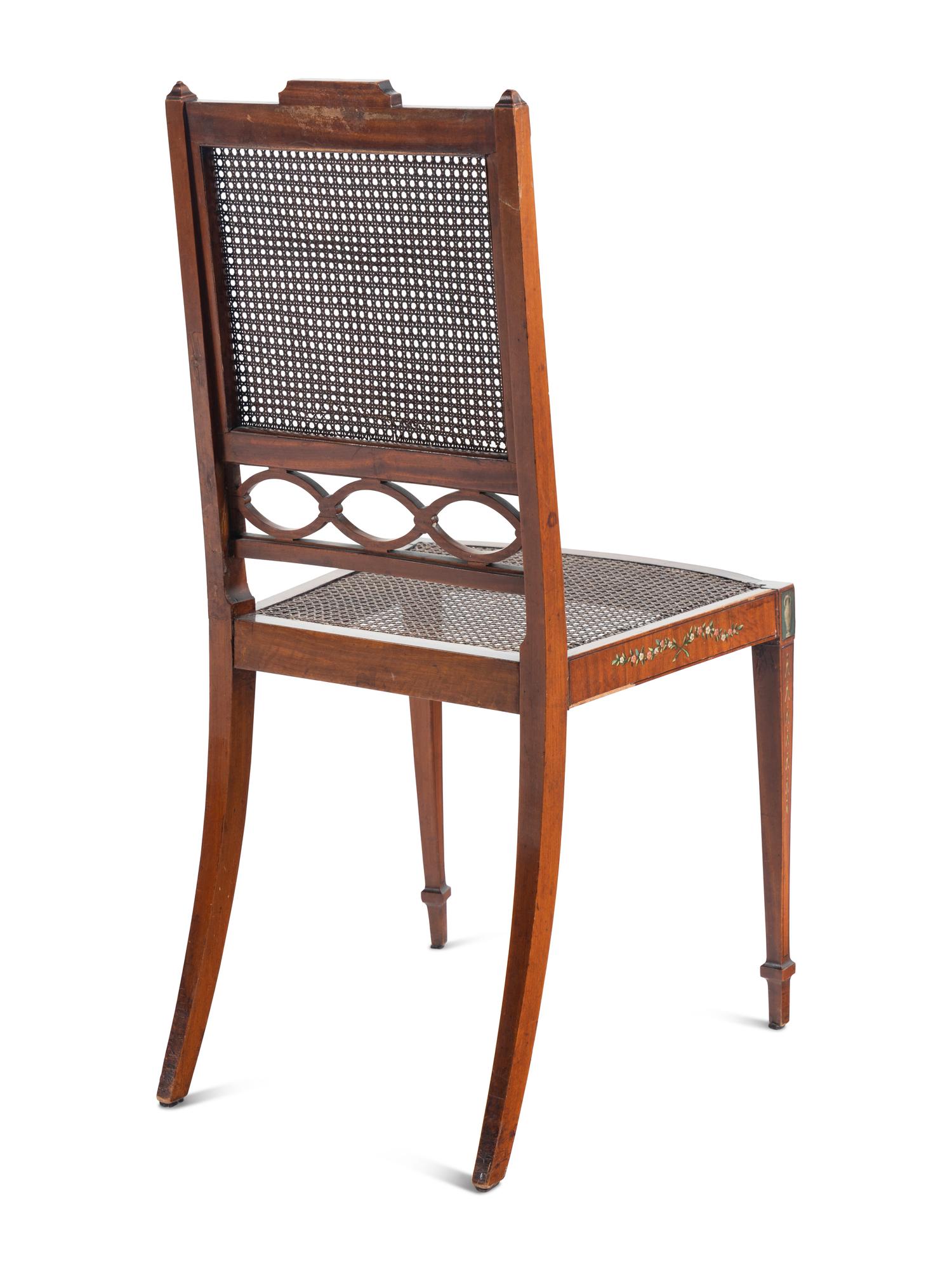 A Pair of Edwardian Painted Side Chairs