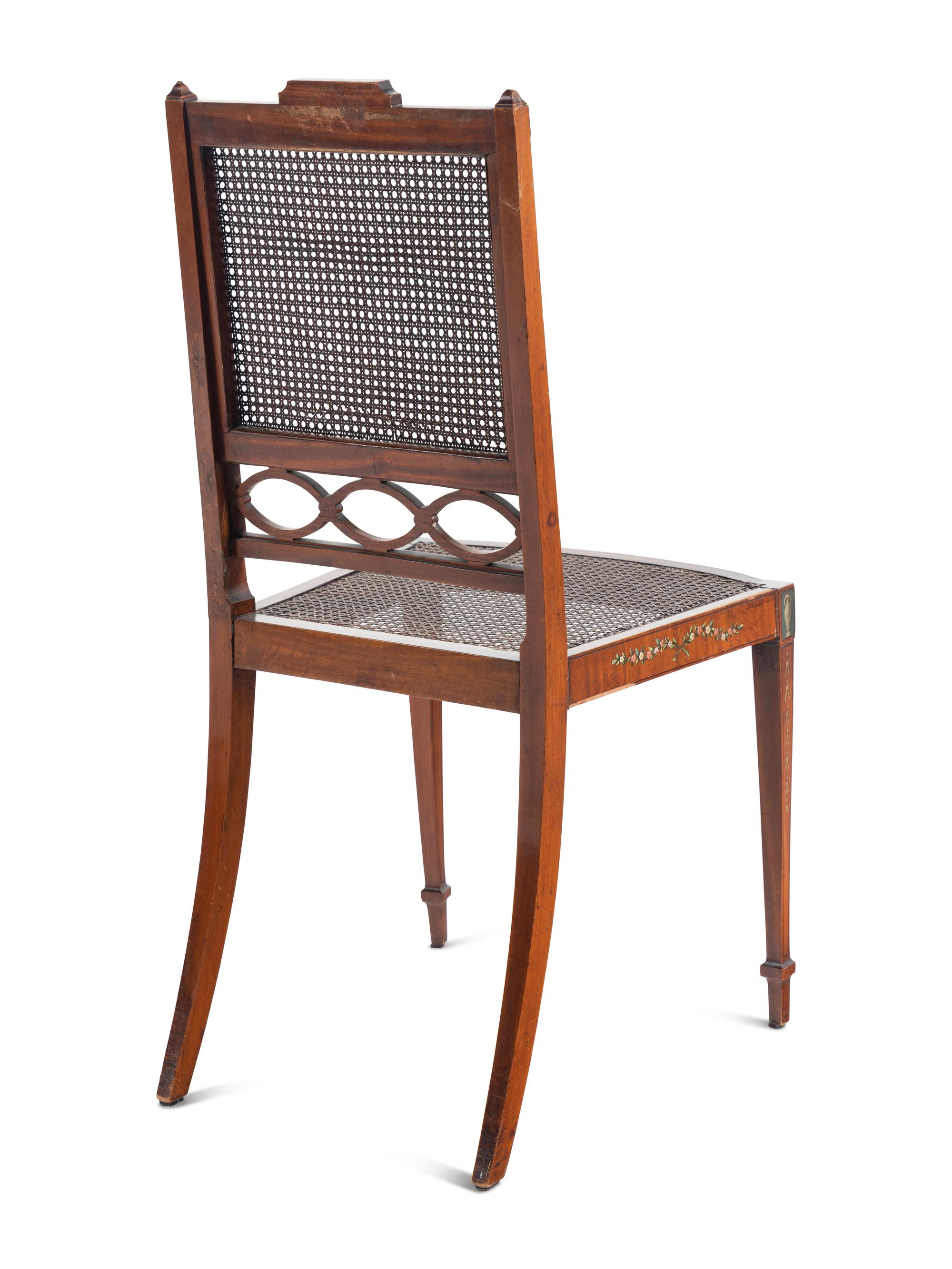 A Pair of Edwardian Painted Side Chairs