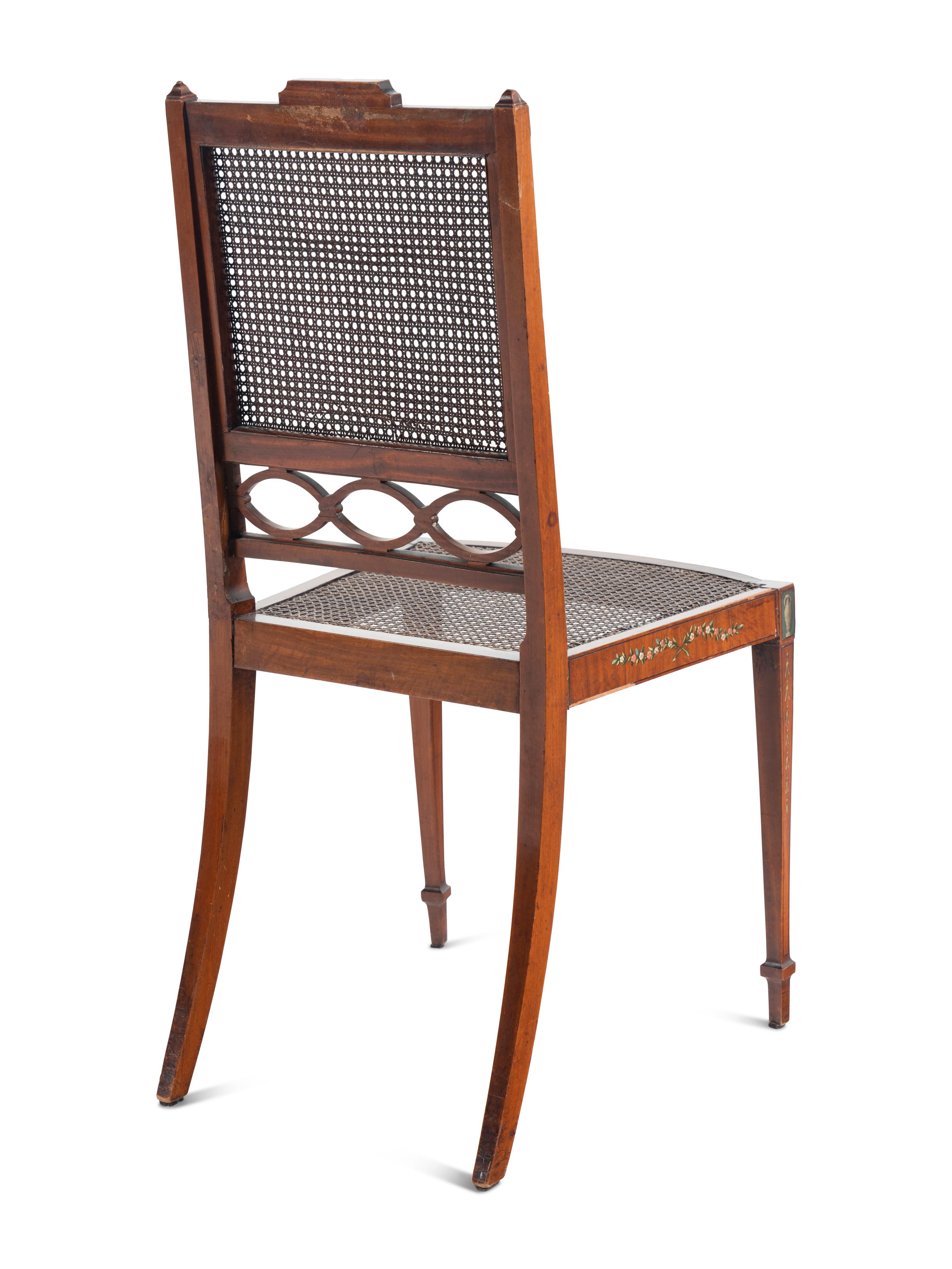 A Pair of Edwardian Painted Side Chairs