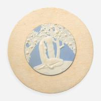 A Pair of Wedgwood Anna Zinkeisen (1901-1978) Designed Blue Jasperware Adam and Eve Plaques, UK, 1920s