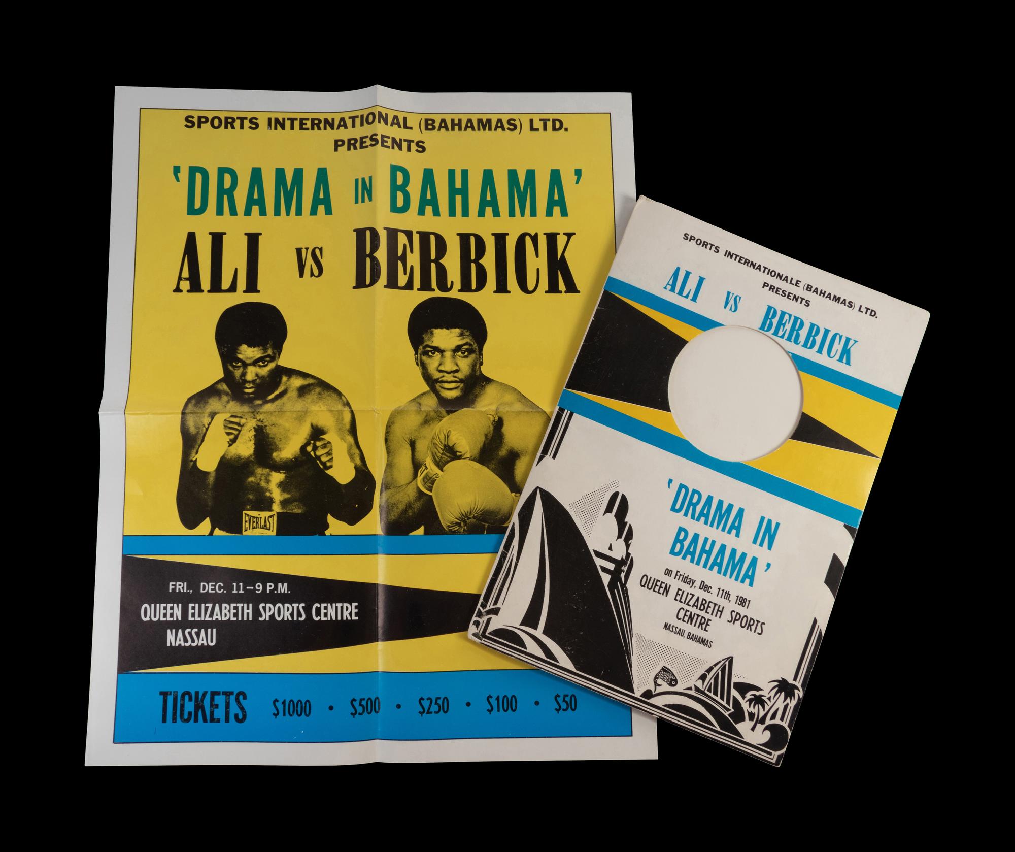 A Group of Muhammad Ali vs. Trevor Berbick Drama In Bahama On Site Fight Items,