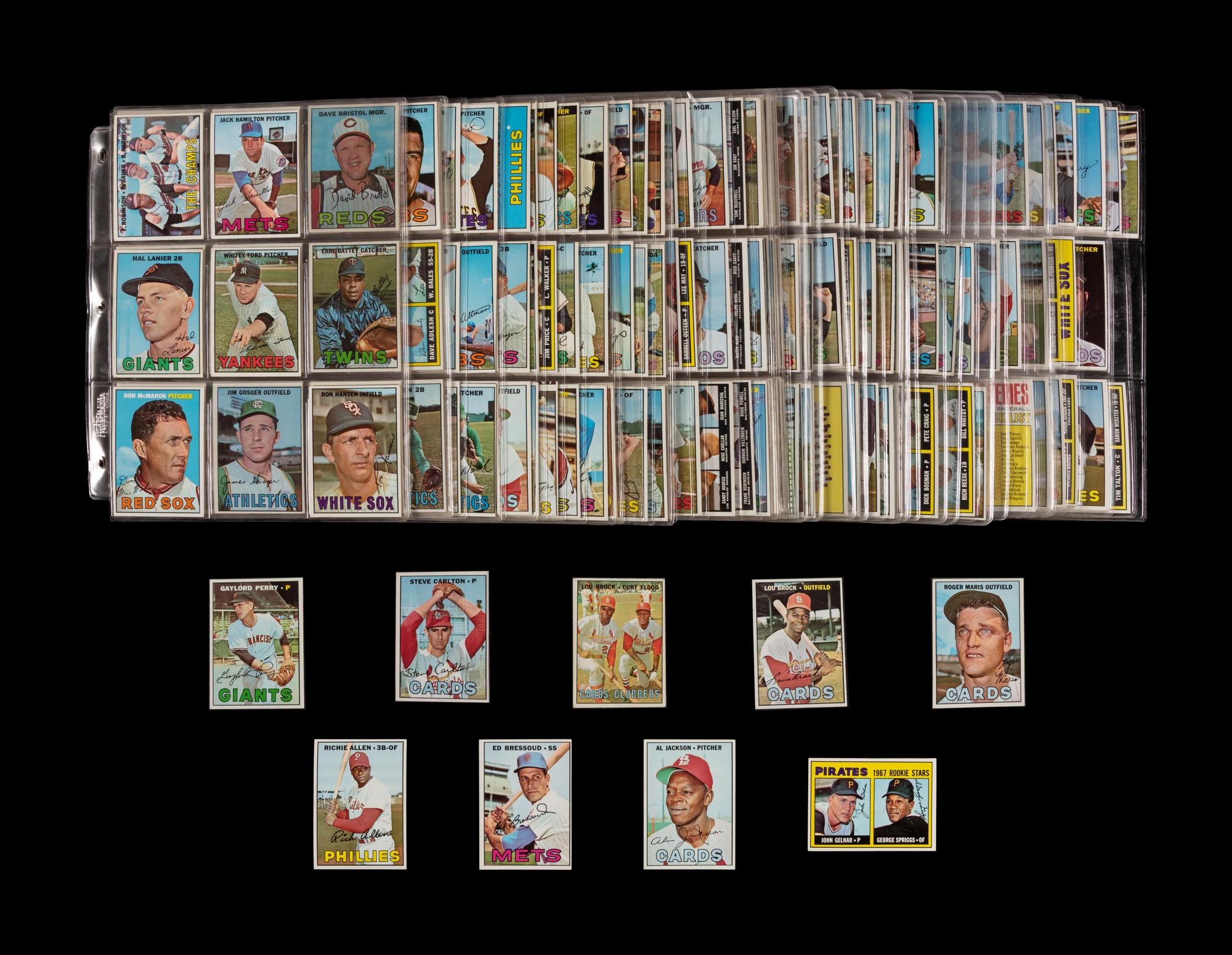 A Partial Set of 1967 Topps Baseball Cards (537/609)