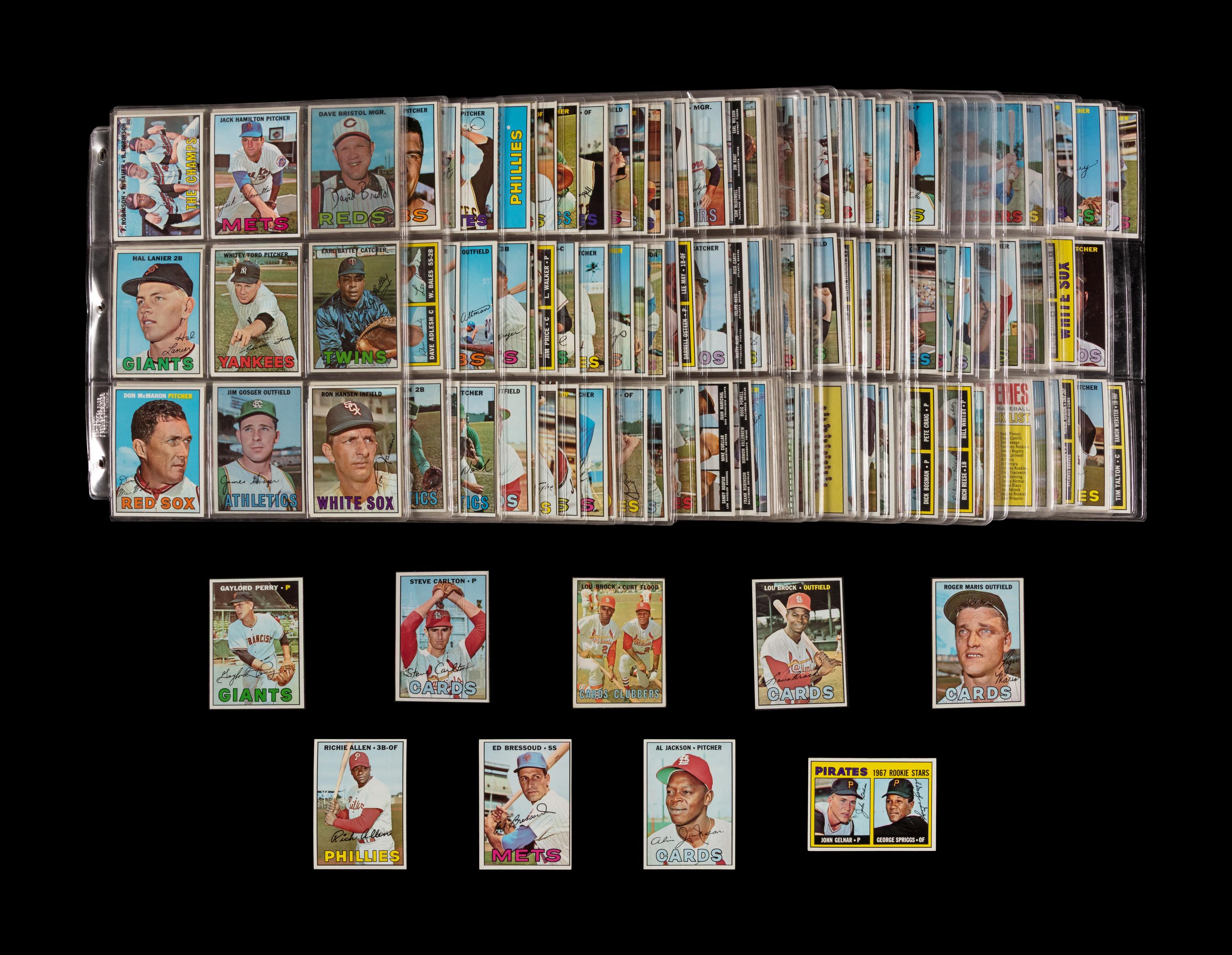 A Partial Set of 1967 Topps Baseball Cards (537/609)