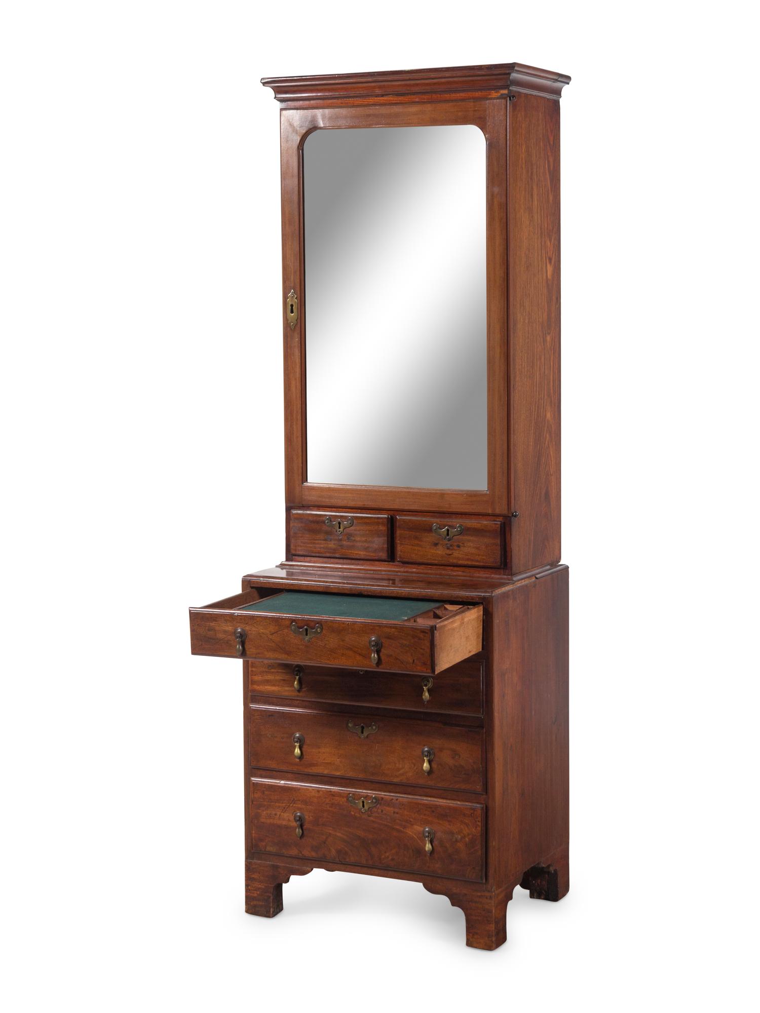 A George III Mahogany Cabinet-on-Chest