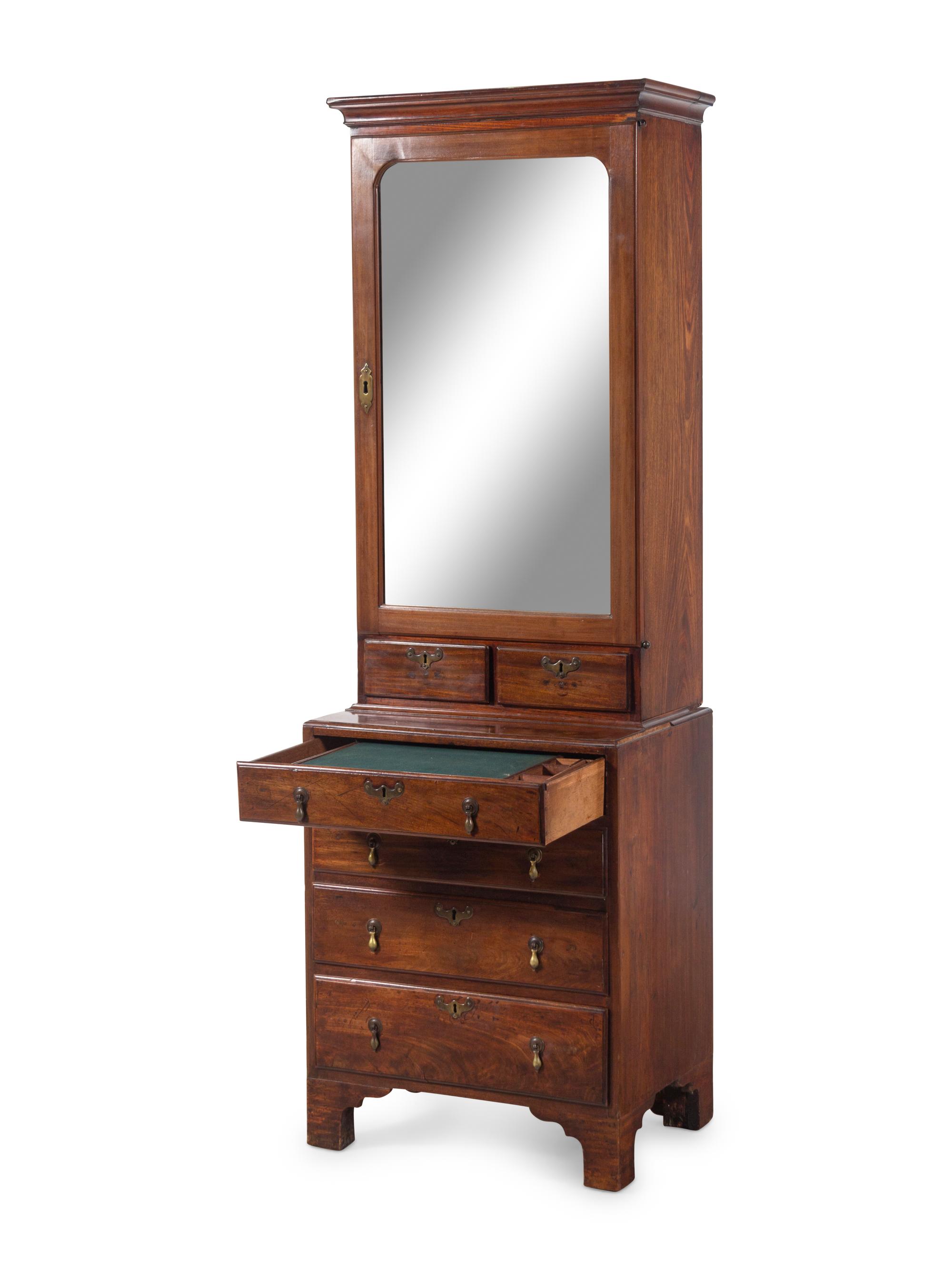 A George III Mahogany Cabinet-on-Chest