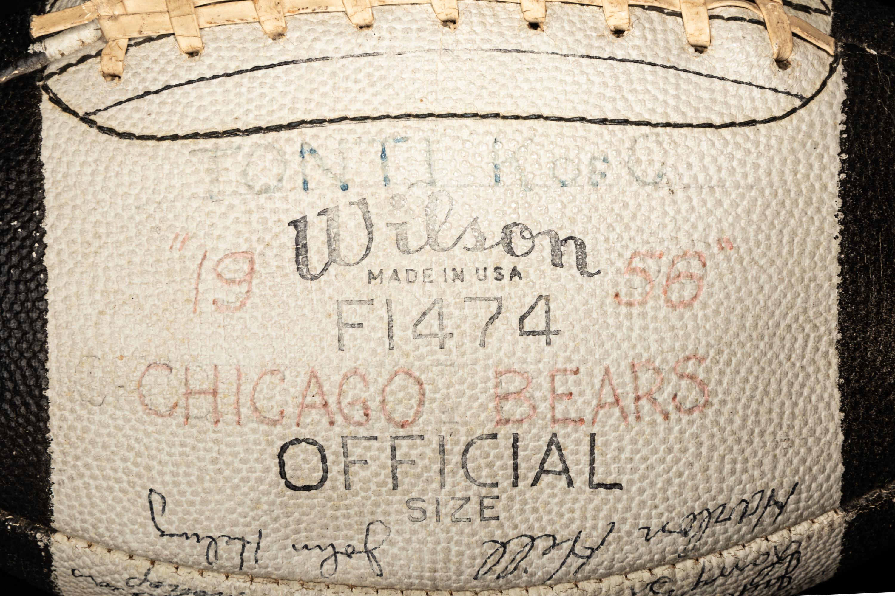 A 1956 Chicago Bears Team Signed Autograph Wilson Football With 40 Signatures, Including Four Hall of Famers (BAS Beckett Authentication Services Certified),
