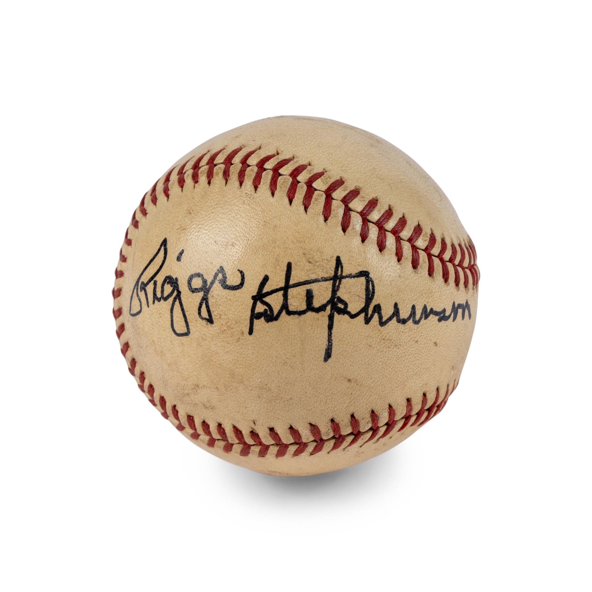 A Riggs Stephenson Signed Autograph Baseball