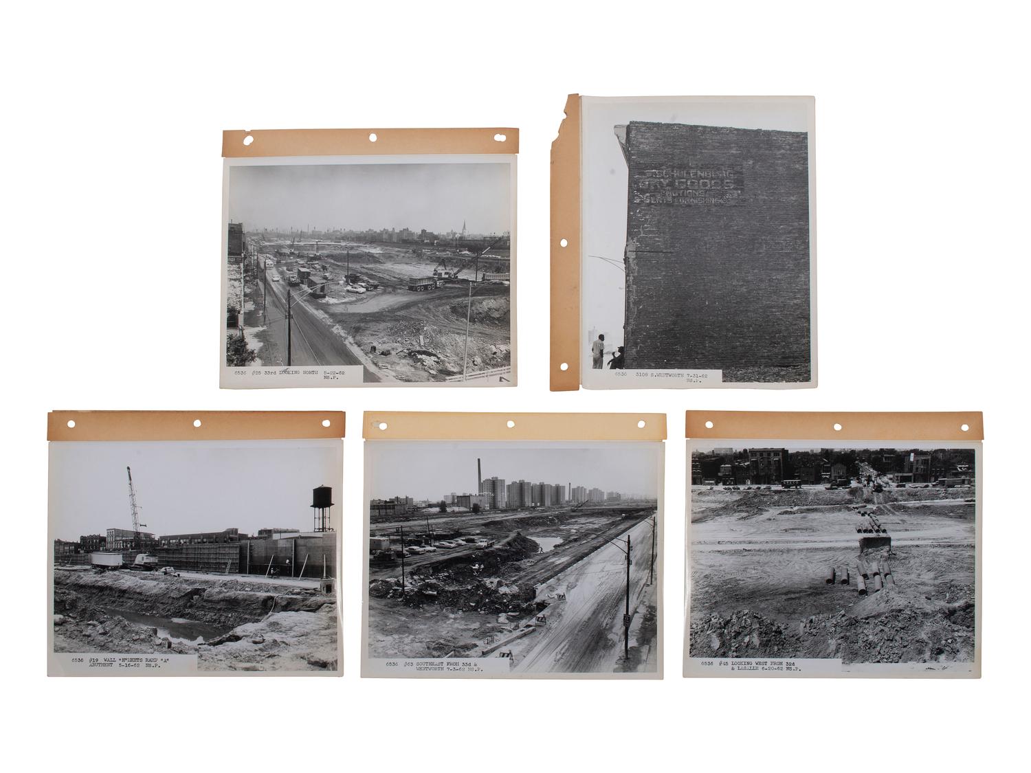 [SEGREGATION] -- [CHICAGO]. A group of over 300 images documenting the construction of the Dan Ryan Expressway and destruction of the Bronzeville neighborhood, ca 1961-1962.