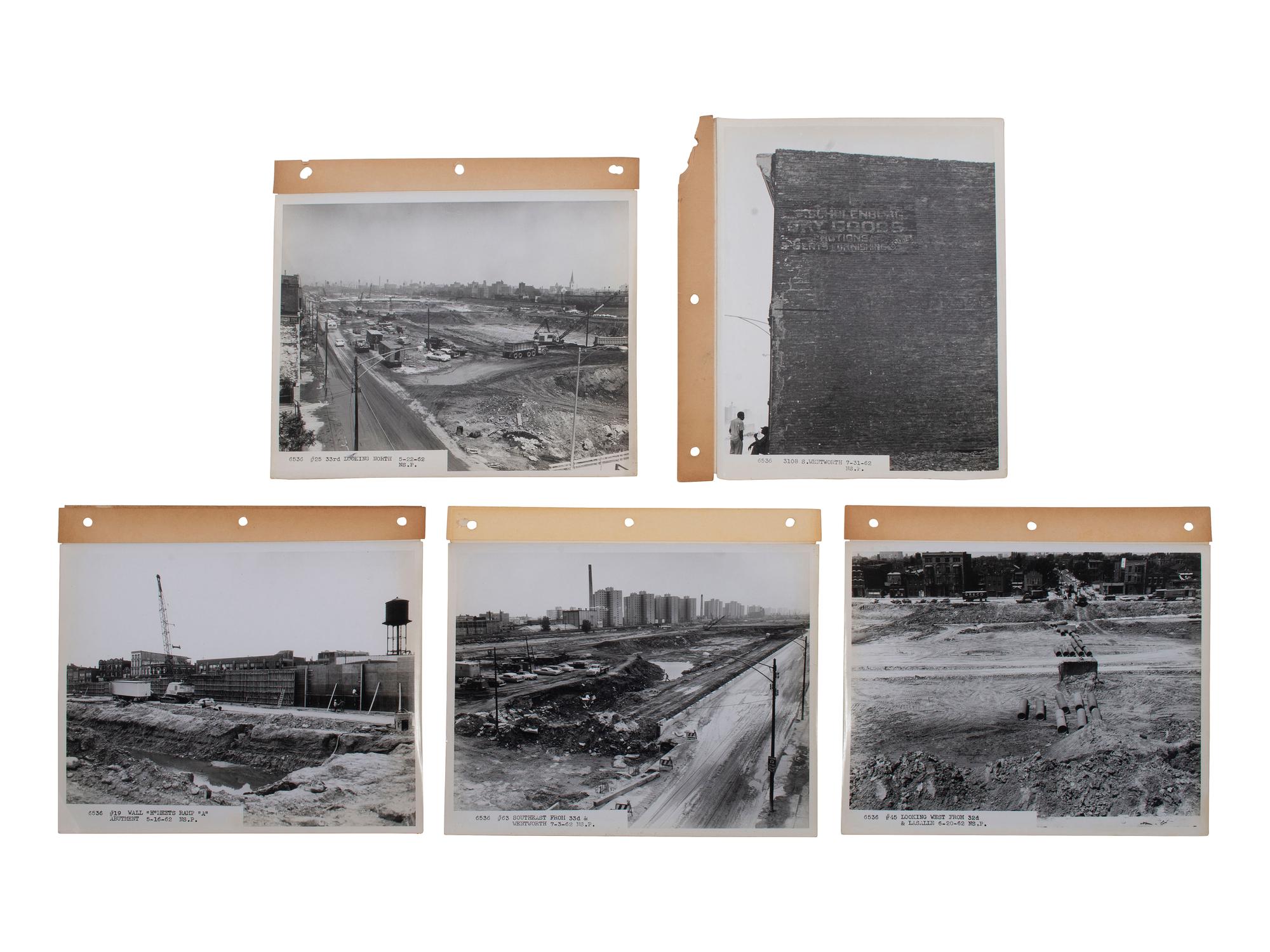 [SEGREGATION] -- [CHICAGO]. A group of over 300 images documenting the construction of the Dan Ryan Expressway and destruction of the Bronzeville neighborhood, ca 1961-1962.