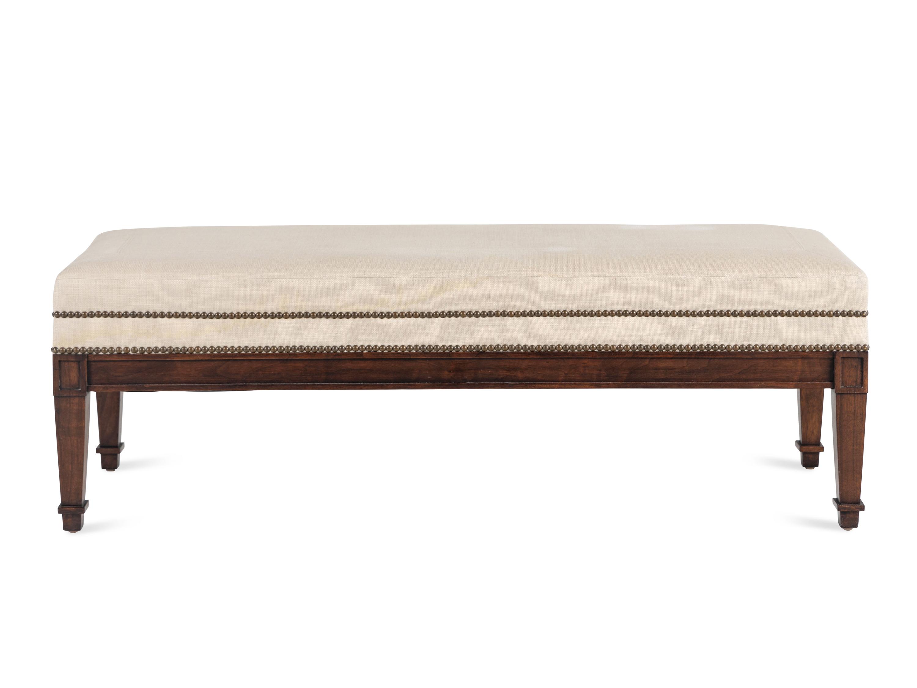 An Upholstered Mahogany Hall Bench