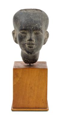 An Egyptian Stone Head of a Woman Height 4 inches.