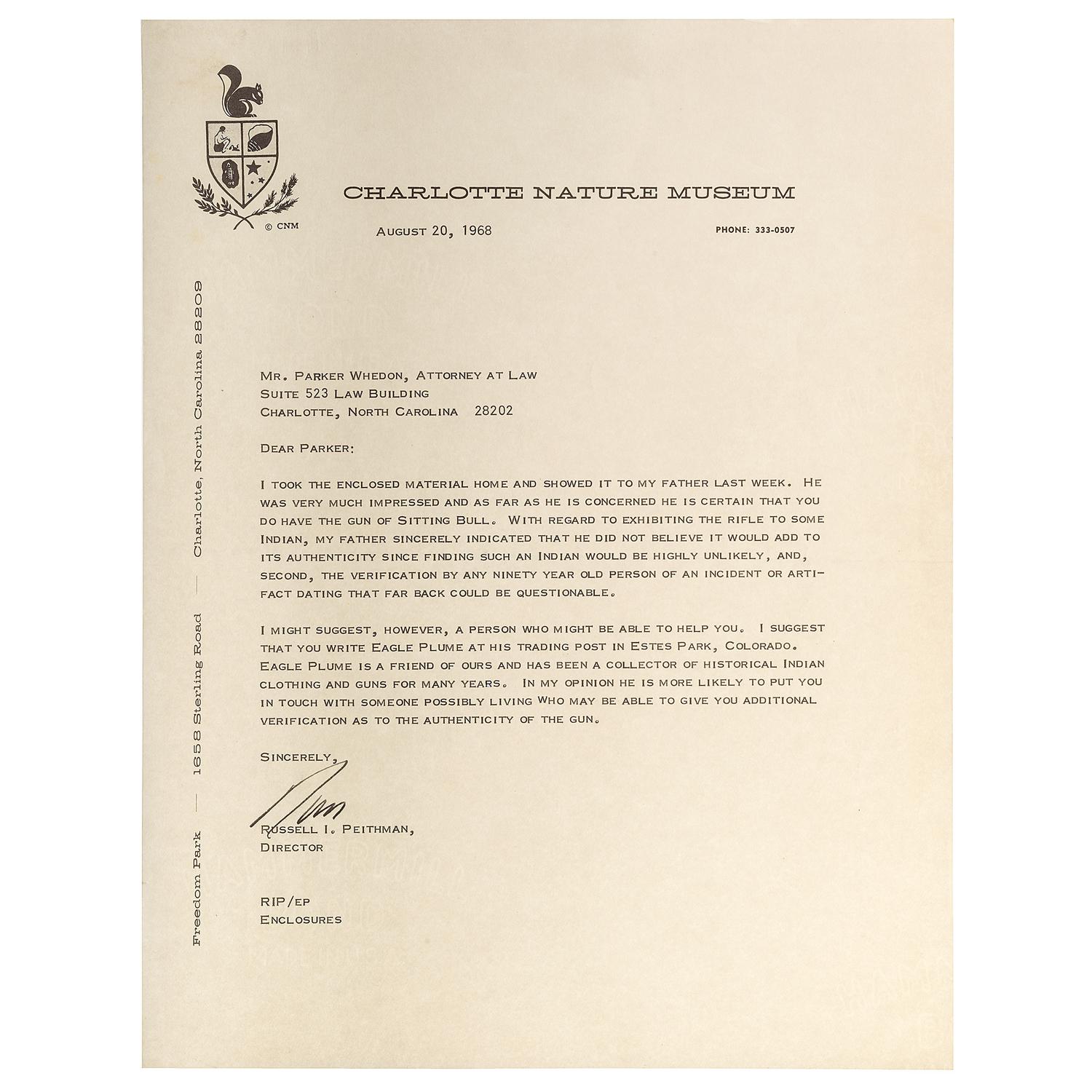 Winchester 1st Model 1876 Rifle #3536 Attributed to Having Been Taken from the Cabin of Sitting Bull on the Day of his Death