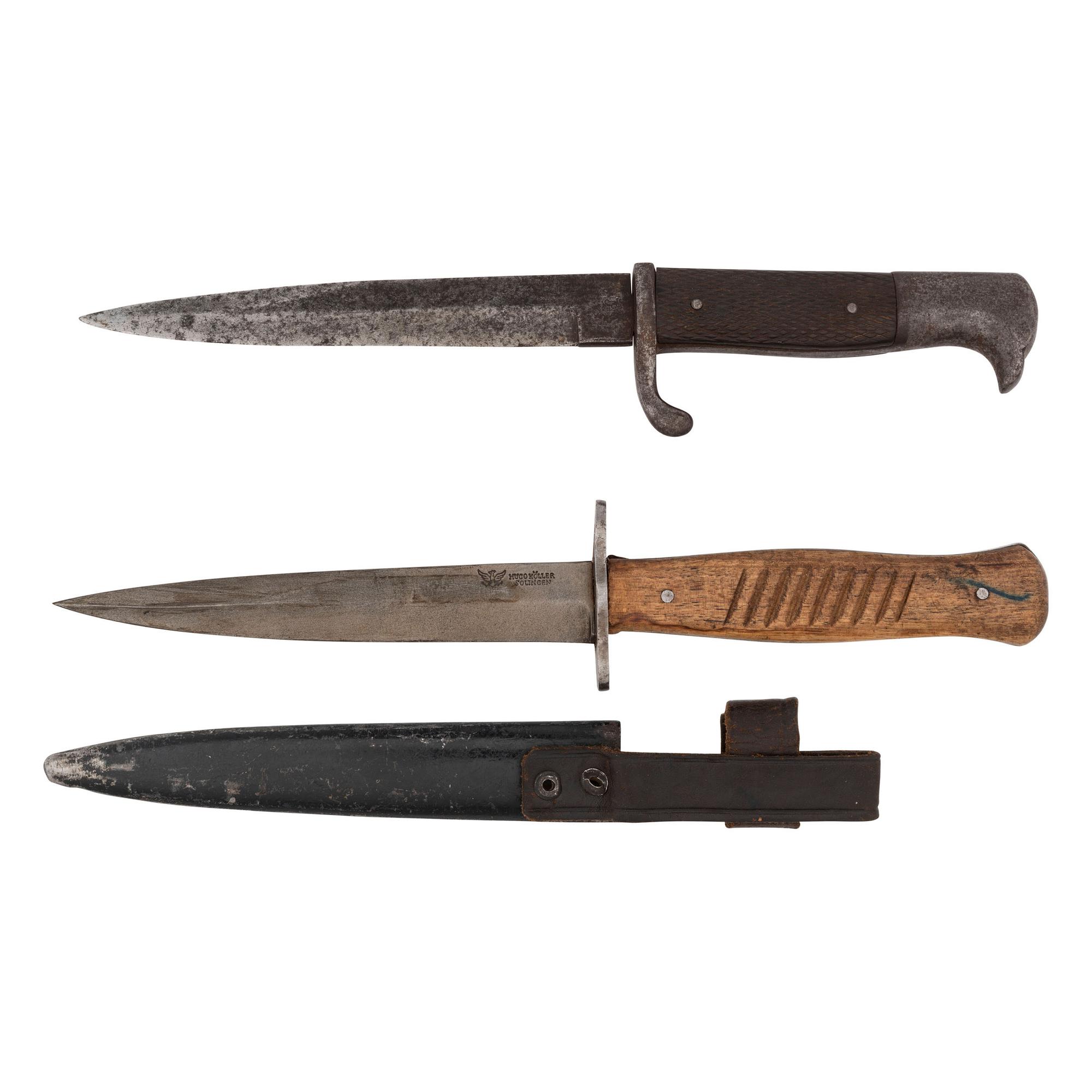 Lot of 2 WWI-era German Trench Knives