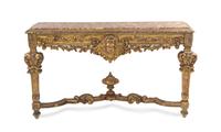 A Pair of Louis XVI Giltwood Console Tables, 18TH/19TH CENTURY WITH ALTERATION, Height 34 3/4 x width 57 1/4 x depth 14 3/4 inches. — 18TH/19TH CENTURY WITH ALTERATION,