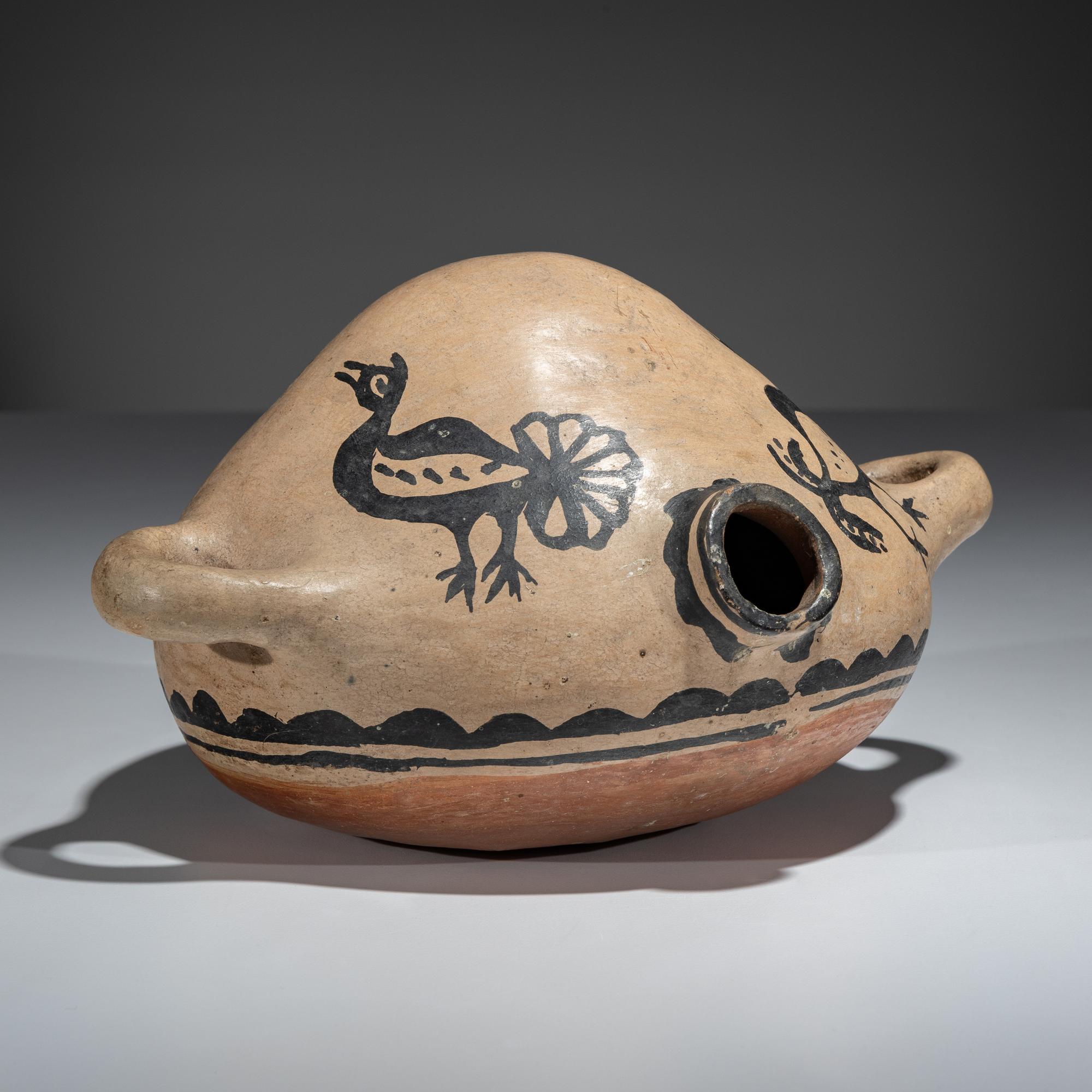 Cochiti Figural Pottery Canteen