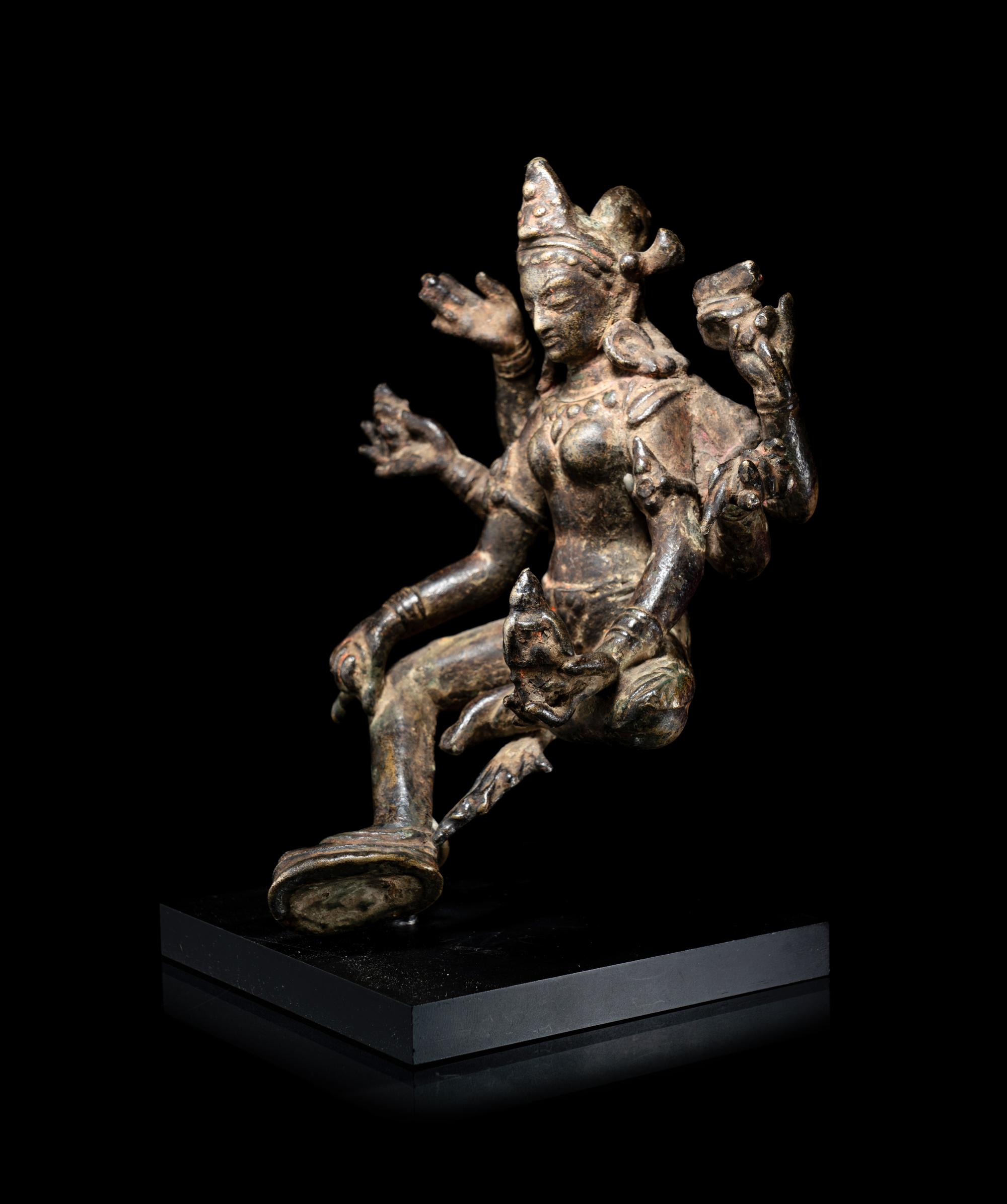 A Nepalese Bronze Figure of Seated Vasudhara