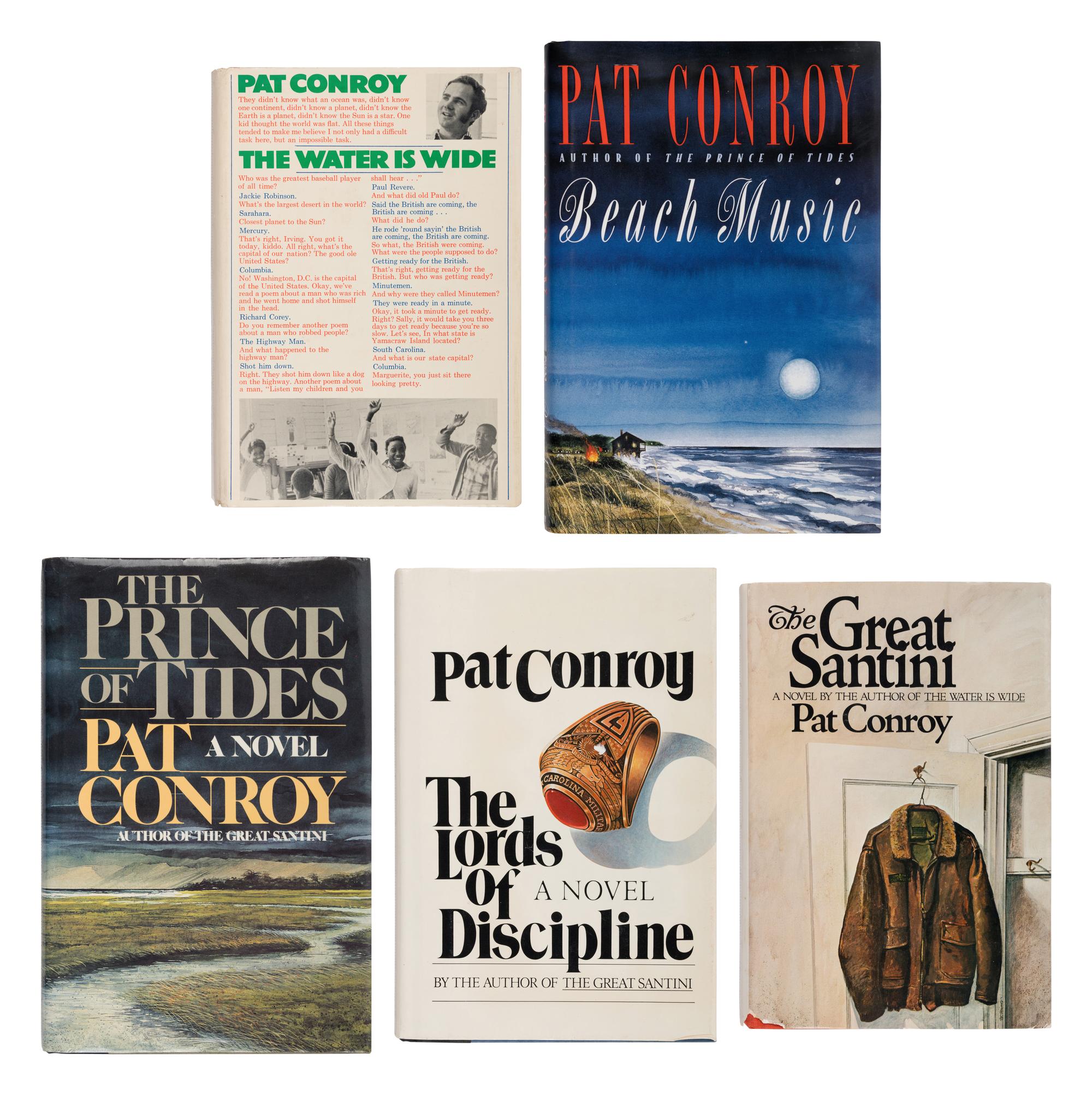 CONROY, Pat (1945-2016). A group of 5 FIRST EDITIONS, SOME SIGNED, comprising: