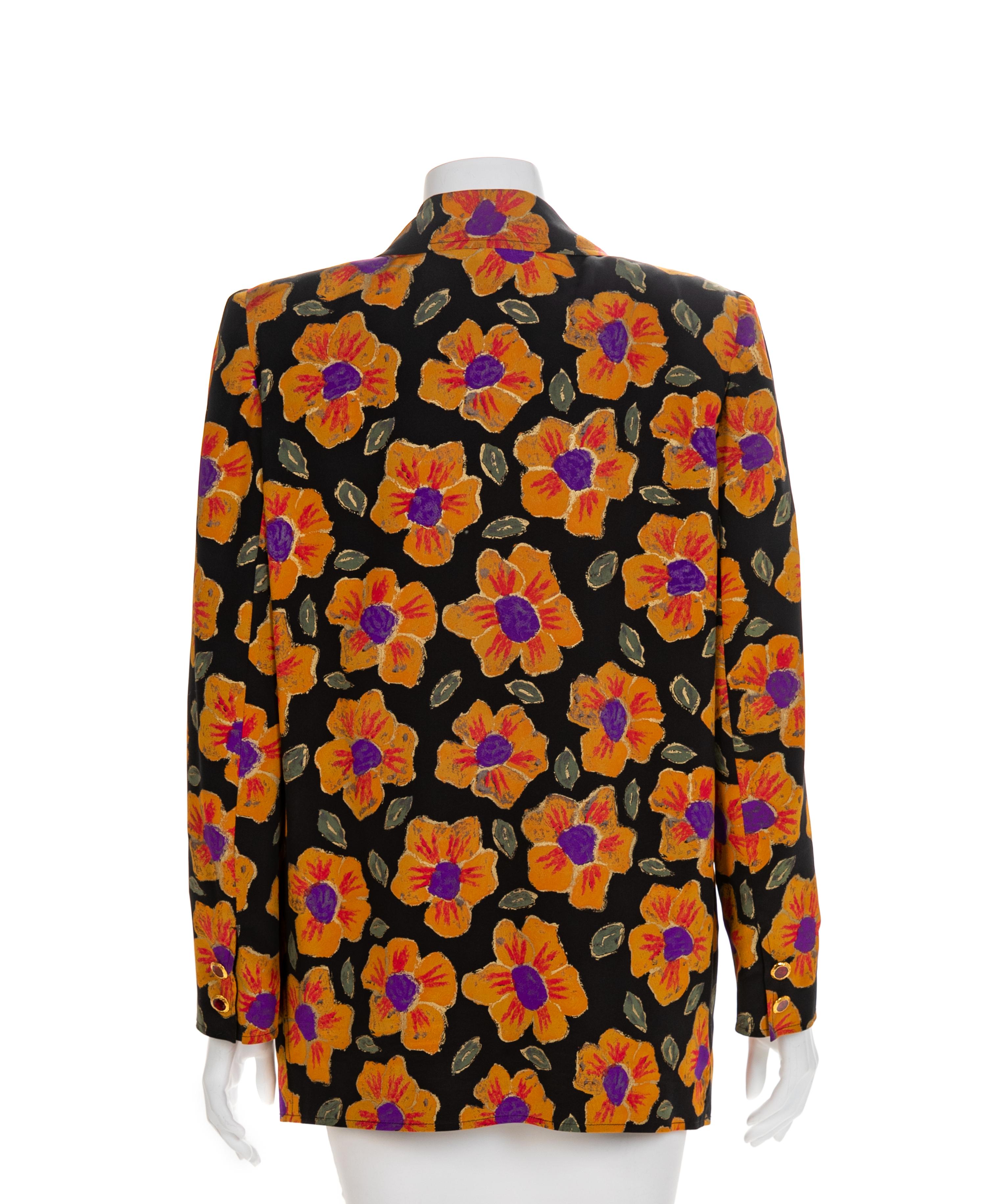 Ungaro Floral Jacket, 1980-90s Size label: 10