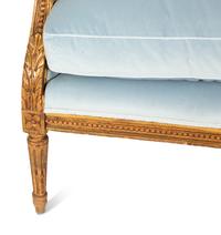 A Louis XVI Style Giltwood Canapé