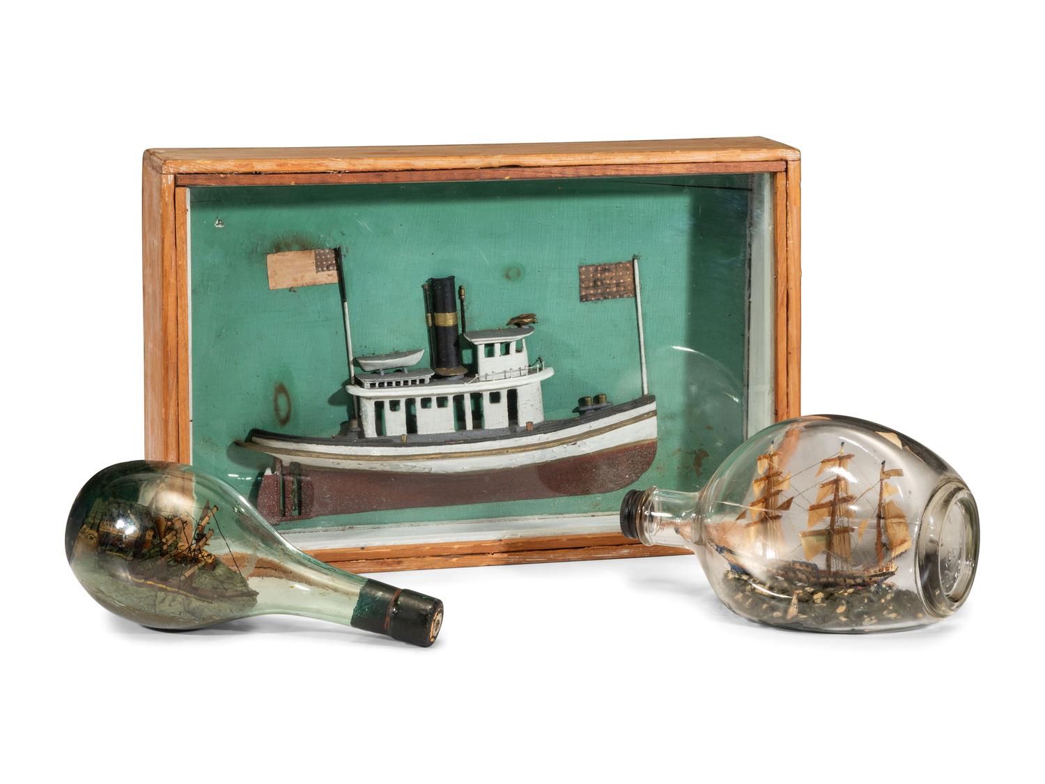Three Miniature Ship Models