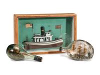 Three Miniature Ship Models