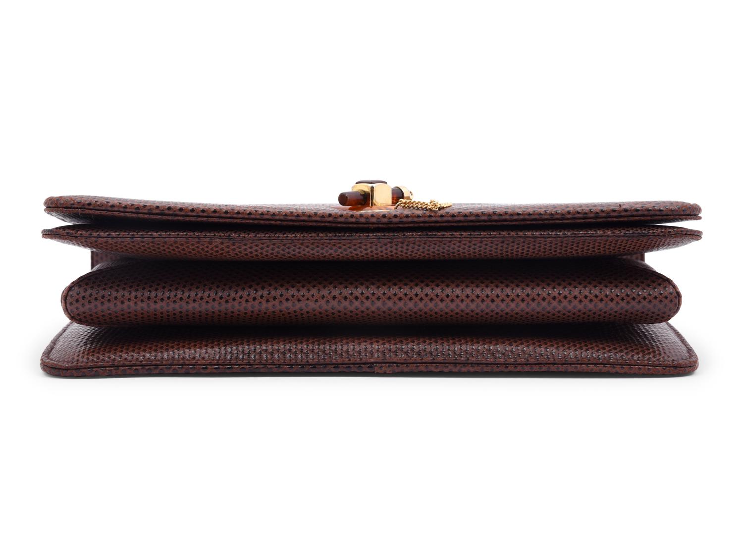 Judith Leiber Lizard Skin Wallet Shoulder Bag