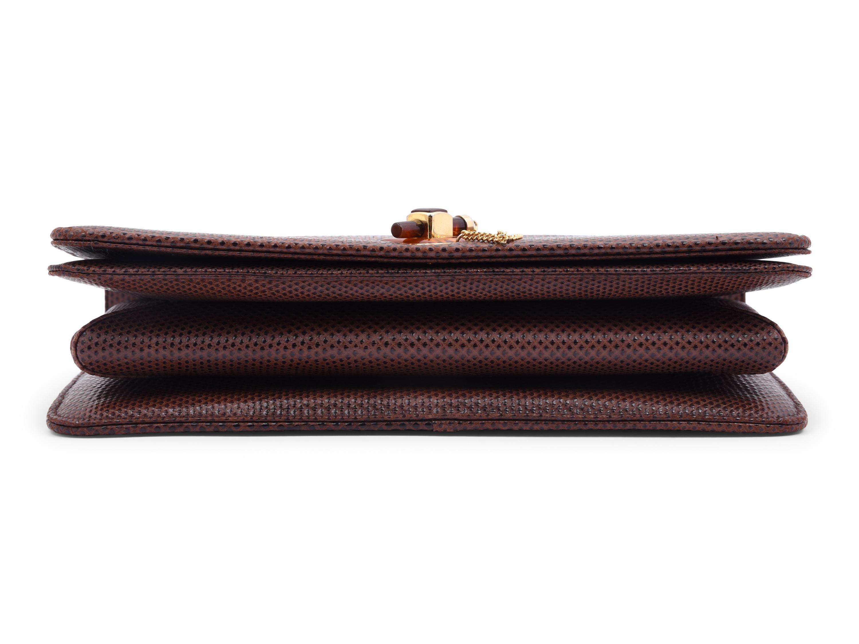 Judith Leiber Lizard Skin Wallet Shoulder Bag