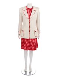 Two Suit Jacket Ensembles, 1980s: Aurora Ufolo & Oscar de la Renta
