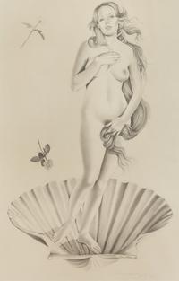 Mel Ramos, (American, b. 1935), Birth of Venus, 1974