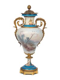 A Gilt Bronze Mounted Sèvres Style Porcelain Urn