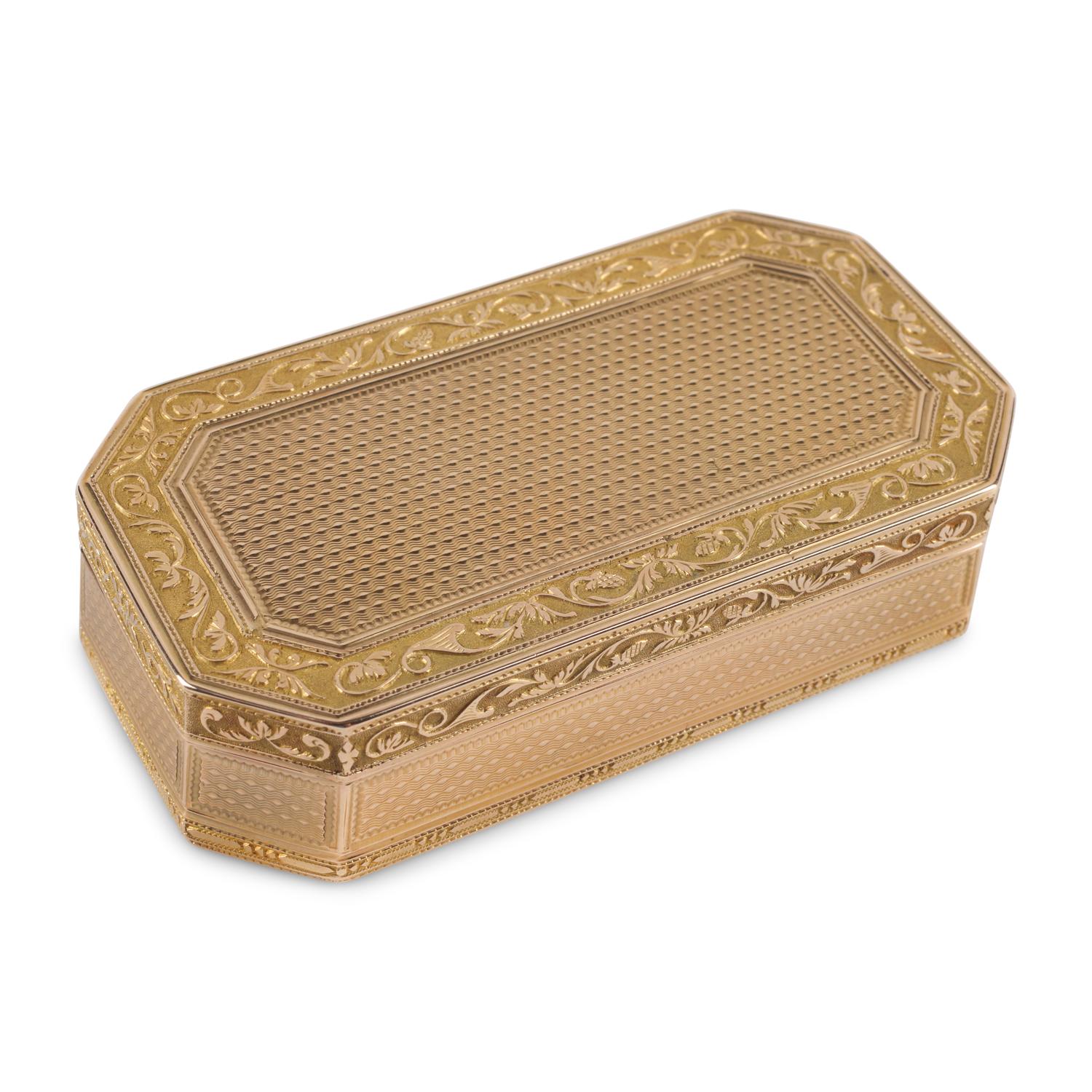 A French 18-Karat Gold Snuff Box