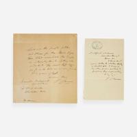 [Americana] Barnum, P.T. Group of 2 Autograph Letters, signed