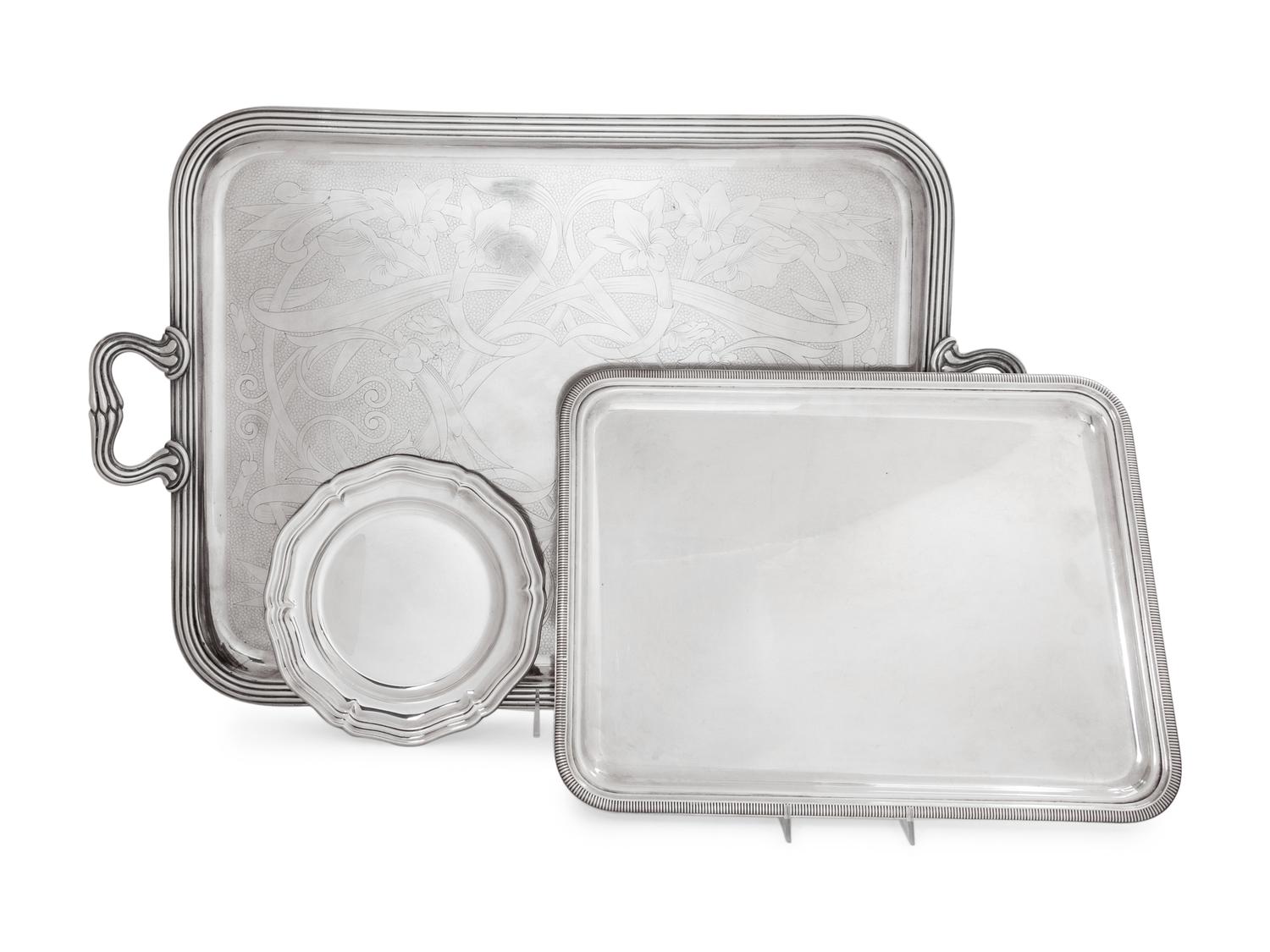 A Group of Six Christofle Silver-Plate Articles
