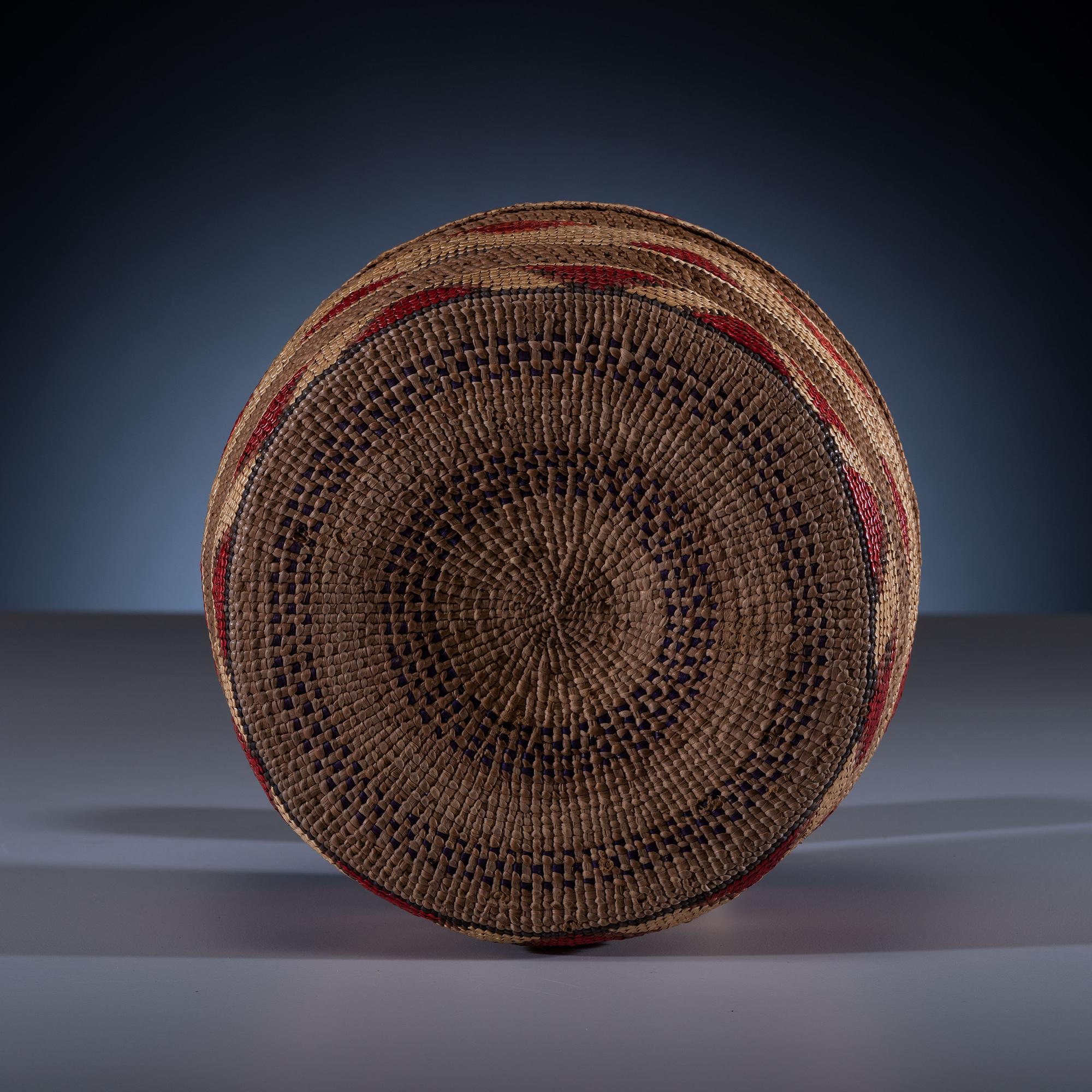 Tlingit Open-Twined Rattle Top Basket