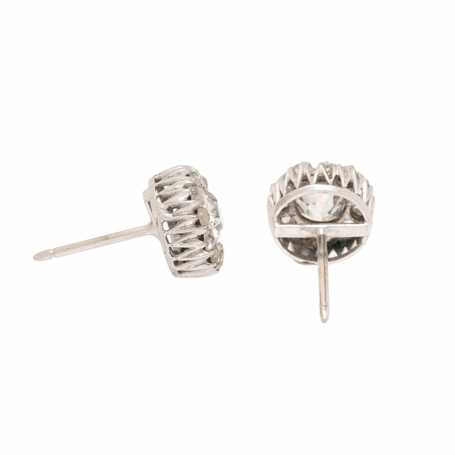 Diamond and White Gold Earrings