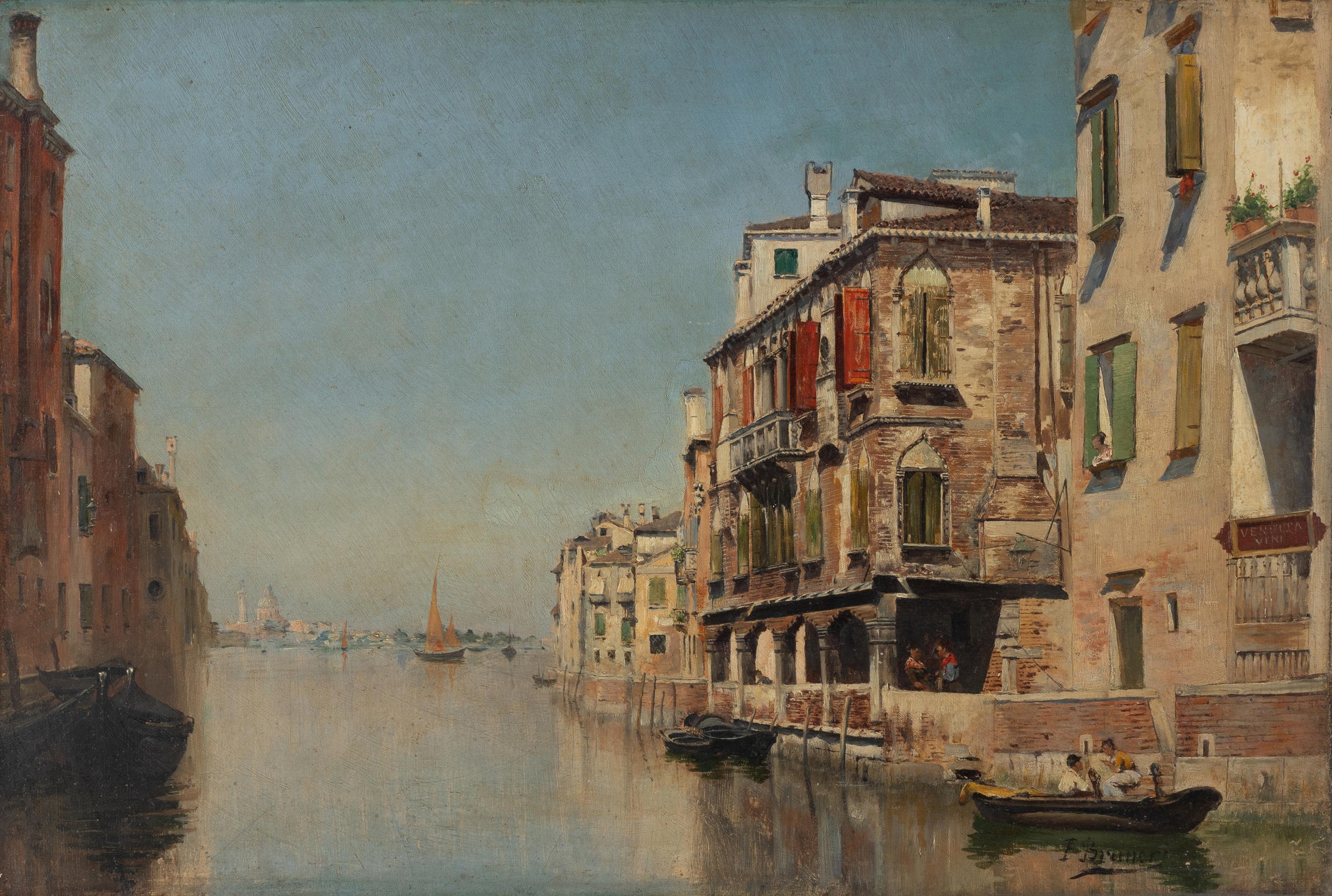 François Brunery (Italian, 1849-1926) — Venetian Canal